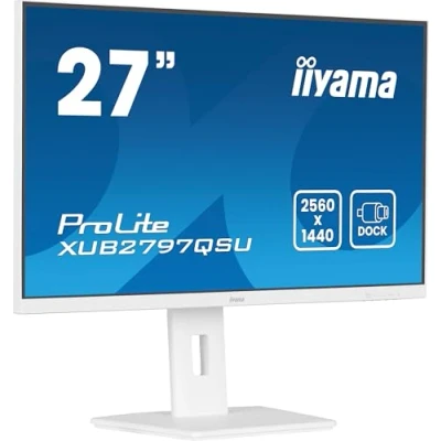 Imagen de iiyama XUB2797QSU B2 Bisel Delgado IPS LCD de 27 Pulgadas, 100 Hz, 1 ms (MPRT), 2560 x 1440, HDMI/DP, 2 USB, Altavoces W, Soporte Ajustable en Altura, TCO09 y TUV GS