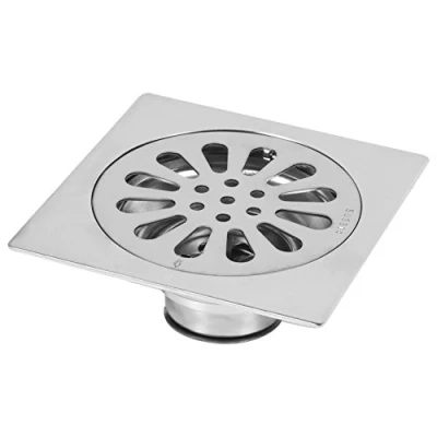 Imagen de Yosoo Sifón de Suelo Acero Inoxidable Grueso Drenaje Ducha Cuadrado antiolor para Cuarto baño, 100 x mm (Estilo: #3)