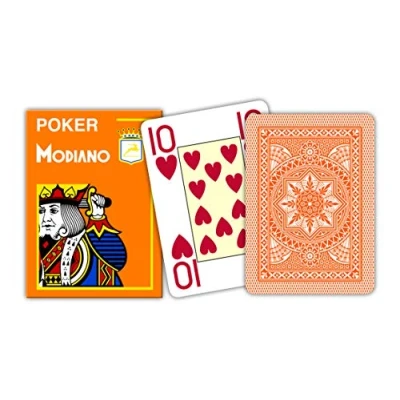 Imagen de David Westnedge Índice MODIANO de Texas Poker 4 Jumbo Naranja Tarjetas