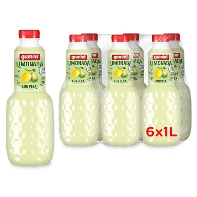 Imagen de Granini Limonada Bebida de Limón con Pera a partir Zumo y Pack 6 x 1L