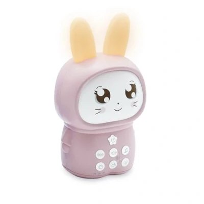 Imagen de MOOOV 477512 luz nocturna infantil quitamiedos conejito, lámpara sin cable para bebes, quitamiedos, 16 sonidos, 3 timers, personalizada