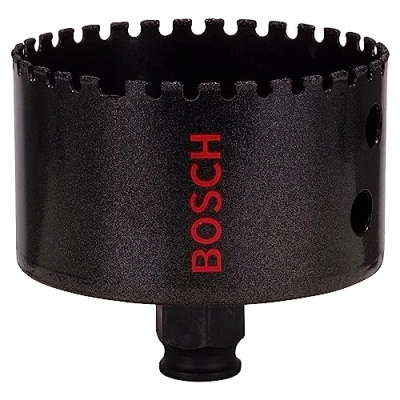 Imagen de Bosch Professional 1x Sierra de Corona Diamante Diamond for Hard Ceramics (para baldosas más duras, Ø 76 mm, Accesorios Taladros Impacto Rotativos)