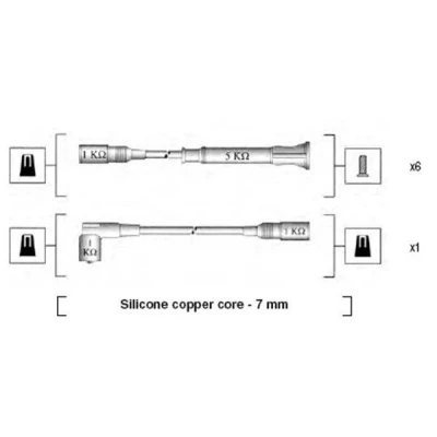 Imagen de MAGNETI MARELLI 941075050547 Juego de Cables Encendido BMW: 5 Berlina