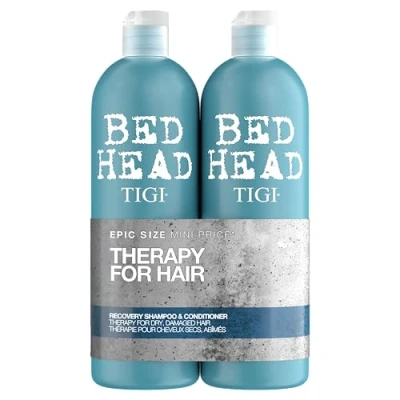 Imagen de Bed Head by Tigi Urban Antidotes Recovery, champú y acondicionador para cabello seco, 2 x 750 ml