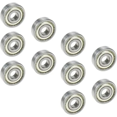 Imagen de TUZUK Juego de 10 piezas Rodamientos 6905ZZ, 25x42x9mm, Prelubricados, Acero al cromo, Doble sello metálico, carga media