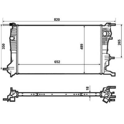 Imagen de NRF 53965 Radiador, refrigeración del motor Aluminio 650 470 18 Aletas unidas mecánicamente RENAULT: MEGANE 3 Coupe, 3, SCENIC