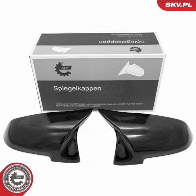 Imagen de ESEN SKV 66SKV916 Cubierta, retrovisor exterior izquierda, derecha negro, brillante BMW: 5 Sedán