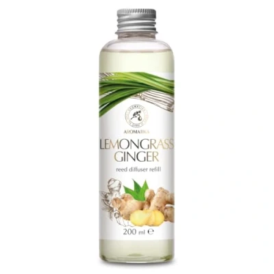 Imagen de Recambio de Difusor Lemongrass Jengibre 200ml Aromas con Aceite Esencial Relleno Difusores Aromáticos Ambientador Perfumado