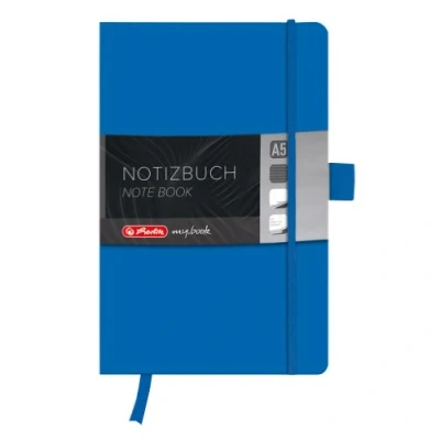 Imagen de Herlitz my.book Classic 11368990 Cuaderno de notas (A5, con líneas, 96 hojas), color azul