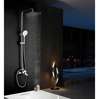 Imagen de Elbe® Sistema de ducha con alcachofa cuadrada 25 cm acero inoxidable 304