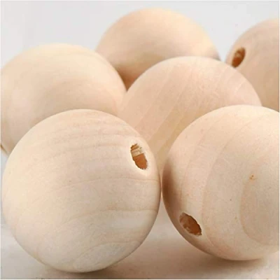 Imagen de Cuentas de madera, D: 25 mm, tamaño del agujero: 4,5 bayas China, 8 unidades