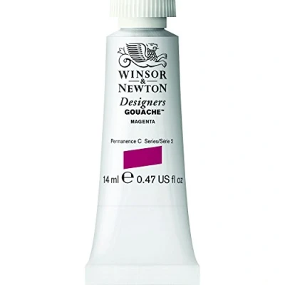 Imagen de Winsor &amp; Newton Diseñadores Gouache, Magenta, 14ml Tube