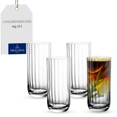 Imagen de Villeroy &amp; Boch Vaso de tubo Rose Garden, set 4, 300 ml, cristal