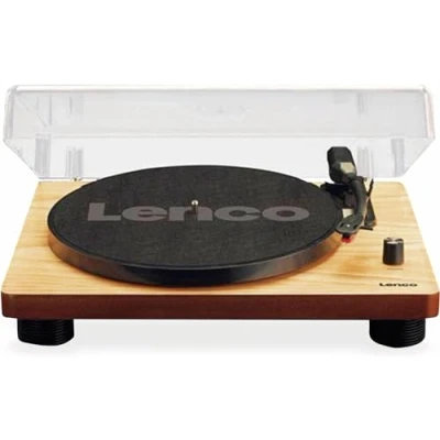 Imagen de Lenco LS 50 Giradiscos de vinilo con caja madera y altavoz, USB, conversión a digital, cubierta protectora, transmisión por correa, 2 x Stylus (aguja)