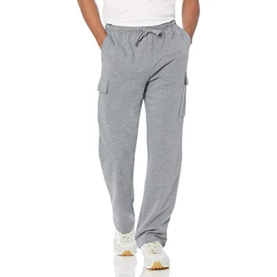 Imagen de Amazon Essentials Pantalón Deportivo Cargo de Forro Polar Hombre, Gris Claro Mezcla, S