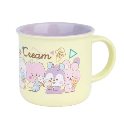 Imagen de Grupo Erik Taza Bt21 Ice Cream café cerámica 380 ml Tazas originales para regalar Kawaii niña de café, desayuno: Merchandising Oficial