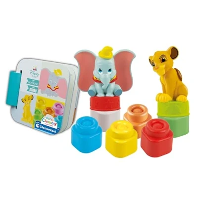 Imagen de Clementoni 17817 Soft Clemmy Clásicos De Disney Construcciones Blandita, Ladrillos Construcción, Bloques Blanditos Y Dos Personajes Disney, 100% Lavables, Juguete 10 Meses, Made In Italy