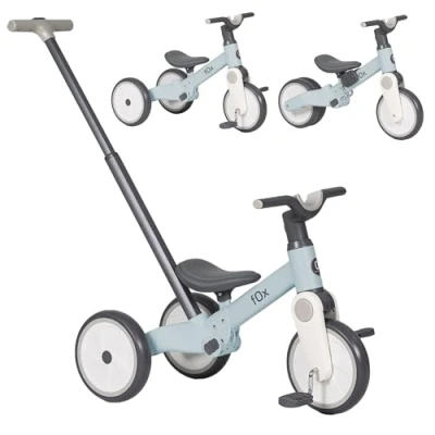 Imagen de Olmitos Triciclo Evolutivo bebé Fox 5 en 1 Bici de Equilibrio y Pedales para Niños 18 Meses a 3 Años Seguro Divertido Sin Pedales, Bicicleta Bebe, Práctico (Azul)