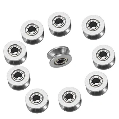 Imagen de Wincal v Groove Bearing,10pcs V624ZZ Ball Bearing Polea para Track Linear Motion System 4 * 13 6mm