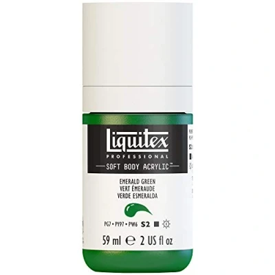 Imagen de Liquitex 1959450 Soft Body Pintura acrílica (59 ml), color verde esmeralda