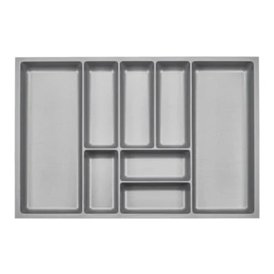 Imagen de ORGA BOX 3 Cubertero fondo: 473 x ancho: 691 mm gris plateado con estructura de lona para cajones 80 cm p.ej. en cocinas Nobilia a partir del 08.2012.