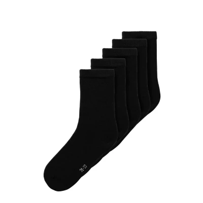 Imagen de Name it Nknsock Solid Unisex 5 PACK Calcetines para niños, Talla: 40 42, Black