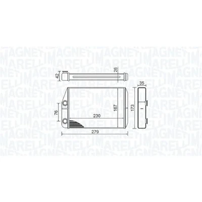 Imagen de MAGNETI MARELLI 350218443000 Radiador de Calefaccion CITROËN: Jumper II Furgón, Bus, PEUGEOT: Boxer FIAT: Ducato III Bus