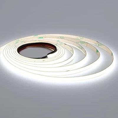 Imagen de TOPAI Tira LED COB 6000K Estrecho 3mm Ancho, Luz 12V Blanco Frio 5M 384LED/M CRI&gt;93 Adhesivas Flexible Cortable IP20 Non Impermeable para cocina dormitorio iluminación DIY