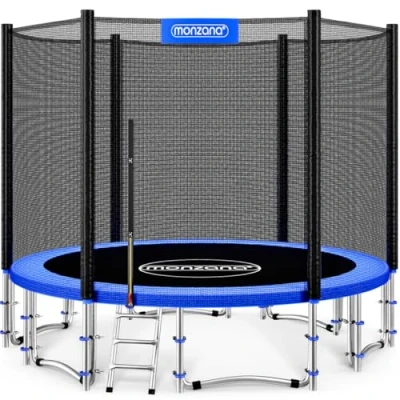 Imagen de Monzana® Trampolín de 366cm Cama Elástica para Jardín Exterior Juego Completo Escalera Red Seguridad Deporte