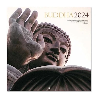 Imagen de Grupo Erik Calendario 2024 pared Buddha Planificador mensual 30x30 cm