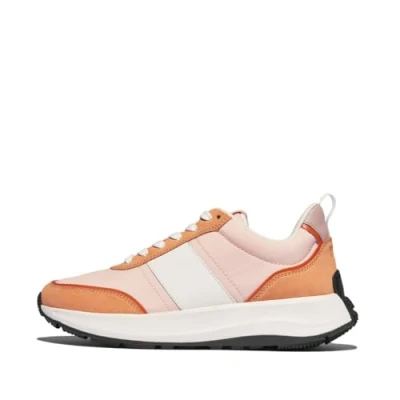 Imagen de Fitflop F Mode Flow Fabric/Suede/Leather Flatform Sneakers, Zapatillas Mujer, Peachy, 38 EU