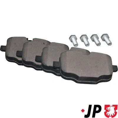 Imagen de JP GROUP 1463701710 Juego de pastillas freno Eje trasero preparado para indicador desgaste BMW: 5 Touring, 6 Coupé, Berlina