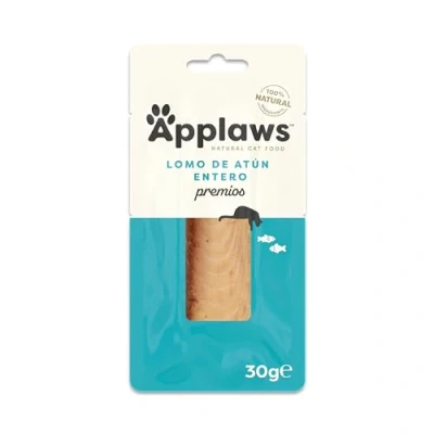 Imagen de Applaws 100% Snack natural de atún para gatitos, gatos adultos y mayores Paquete 12 bolsitas 30 g