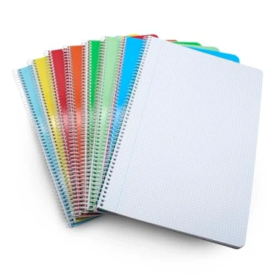 Imagen de DOJA Barcelona Cuaderno A4 Cuadriculado Tapa Blanda 80 Hojas Pack 8 Libretas de Colores Aleatorios Libreta Cuadriculada Cuadernos Cuadriculados para Estudiantes, Escuela