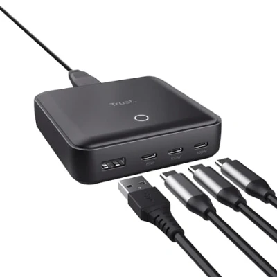 Imagen de Trust Maxo USB 3 C Cargador Rápido 100W Negro