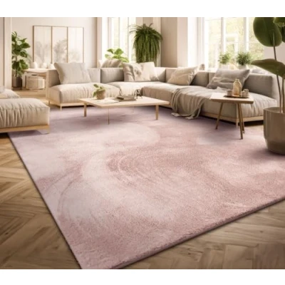 Imagen de TT Home Alfombra Salón Pelo Corto Monocolor Diseño Moderno Lavable Amarillo Dorado, Color: Rose, Tamaño:200x280 cm