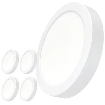 Imagen de LED ATOMANT Pack 5x Plafon Redondo Superficie 220mm, 20W, Color Blanco Neutro (4500K), 1800 Lumenes, Driver Incluido