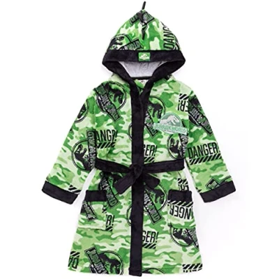 Imagen de Jurassic World Watch Boys Kids Camo T Rex PJS Bata de baño 9 10 años