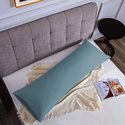 Imagen de Funda de Almohada 100% Microfibra 50 x 135 cm,Fundas Extra Suave Hipoalergénicas Transpirable Verde