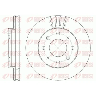 Imagen de REMSA 6625.10 Disco de freno Eje delantero 256, 256 24 4 ventilado VOLVO: S40 I, V40 Familiar, NISSAN: X Trail, MITSUBISHI: Space Star, Galloper