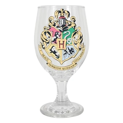 Imagen de Vaso de cambio color Hogwarts Crest Producto oficial Harry Potter, copa para vino, cócteles y bebidas frías, regalo decoración temática, 330ml (11oz)