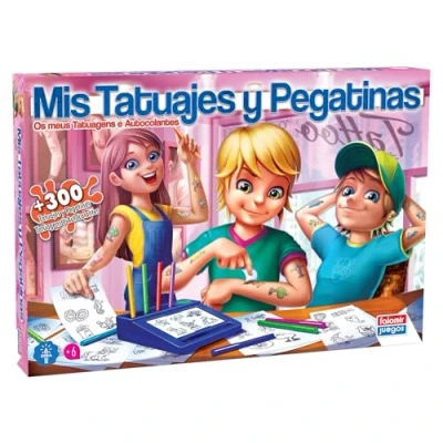 Imagen de Falomir Tatuajes y Pegatinas Juego de Mesa (Manualidades), Multicolor (32 2484), Pupitre.