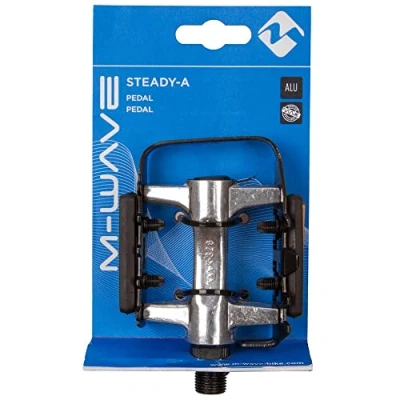 Imagen de M Wave Steady a Pedal de Bicicleta, Unisex, Plata, Talla única