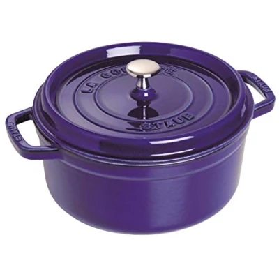 Imagen de STAUB Asador/Cocotte de hierro fundido, Redondo 24 cm, 3,8 L, Azul oscuro