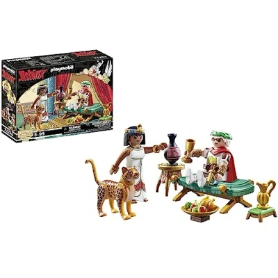 Imagen de PLAYMOBIL Asterix 71270 César y Cleopatra, Cleopatra con Leopardo, Juguete para niños a Partir de 5 años
