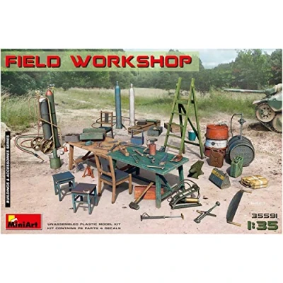 Imagen de MiniArt 35591 Field Workshop Accesorio para modelismo, color gris , color/modelo surtido