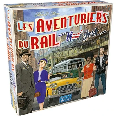 Imagen de LOS AVENTUEROS del RIL: New York 60 Juego de Mesa para niños Desde 8 años 2 a 4 Jugadores 10 15 min Estrategia Versión compacta Independiente en francés Days of Wonder
