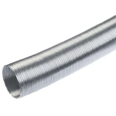Imagen de Ø 120mm Conducto de Aire Flexible para Campana Extractora, Acondicionado, Extractor, Secadora Manguera Escape Semirrígida 1.5m Conductos Ventilación Aluminio