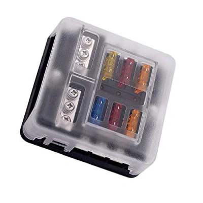 Imagen de Offgridtec Portafusibles de 6 compartimentos para fusible plano coche con indicador LED