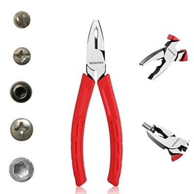 Imagen de WORKPRO Alicate Universal 165mm, Multiuso 3 en 1, Combinado Profesional con Mango Antideslizante, Acero al Cromo Vanadio, para Electricista